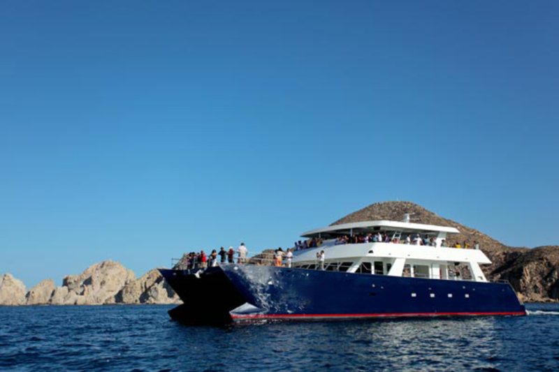 100 foot party catamaran for weddings and large group celebrations in Cabo